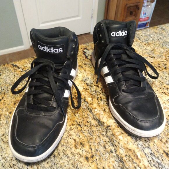 Adidas Shoes Men Originals Hoops 2.0 MID Black White Basketball BB7207 Size 8 - Picture 2 of 12